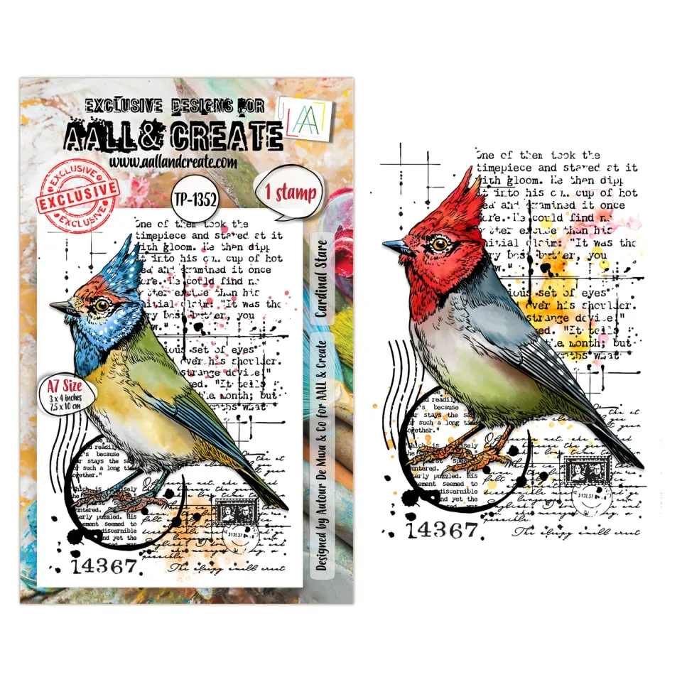 AALL and Create TP-1352 Cardinal Stare Stempel A7 Vogel