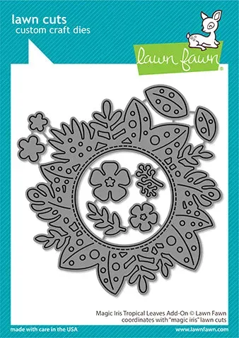 Lawn Fawn Magic Iris Tropical Leaves Add-On Stanzschablonen tropisch