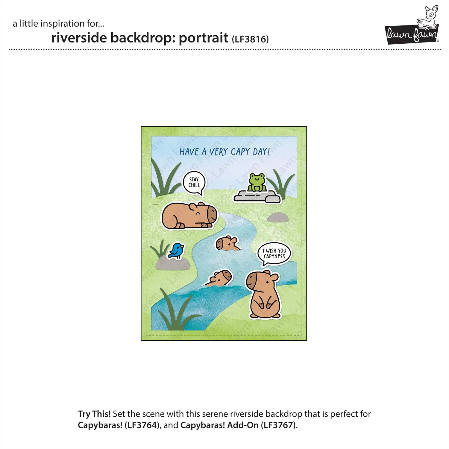 Lawn Fawn Riverside Backdrop Stanzen Portrait