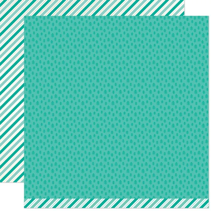 Lawn Fawn Pine Tree Designpapier 12x12 Goldfolie 12 Bogen