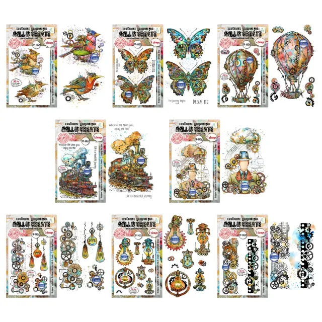 AALL and Create Autour de Mwa Gearlight Stempel Bundle