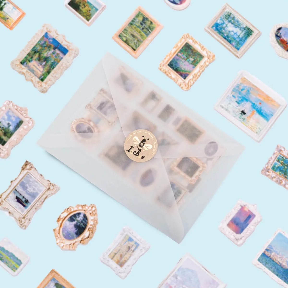 Ieebee Vintage Art Gallery 3D Sticker 2-teilig