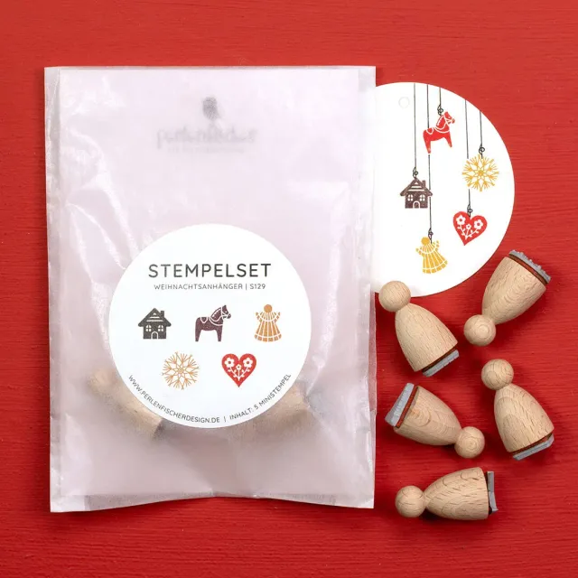 Perlenfischer Weihnachtsanhänger Stempelset 5-teilig