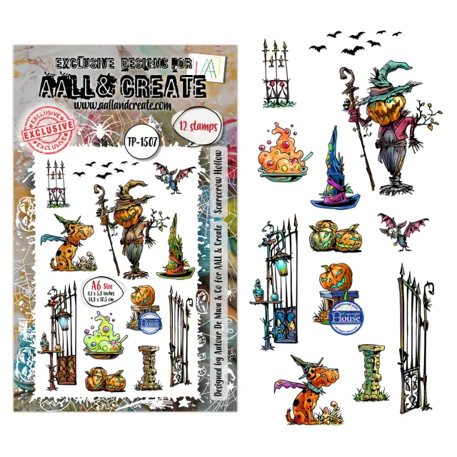 AALL and Create TP-1507 Scarecrow Hollow Stempel A6 Halloween