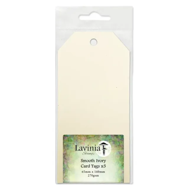 Lavinia-Stamps Smooth Ivory Card Tags Anhänger 65x140mm