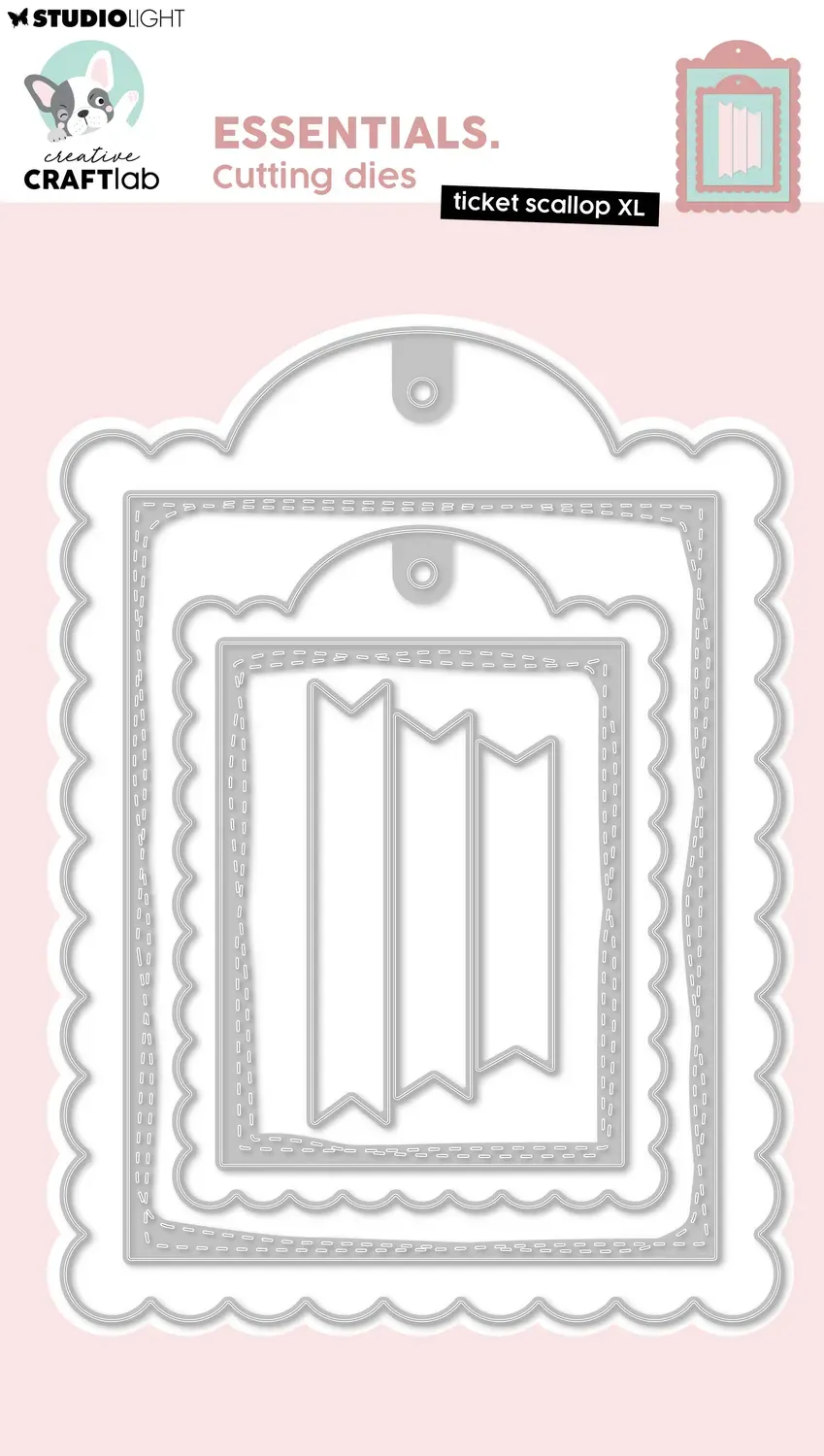 StudioLight Creative Craftlab Ticket scallop XL Stanzschablone