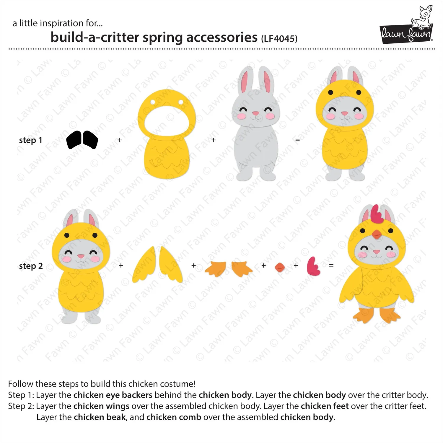 Lawn Fawn Build-A-Critter Spring Stanzen LF4045 12-tlg