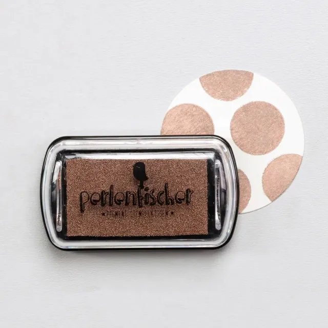 Perlenfischer Rose Gold Mini Stempelkissen Pigment metallisch