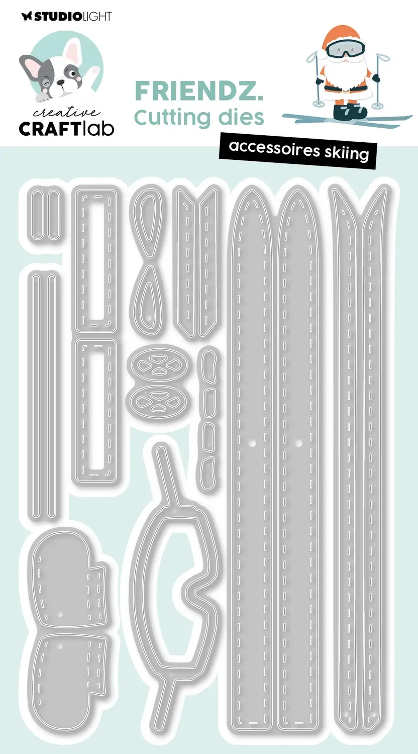 Creative CraftLab Friendz Accessoires Skiing Stanzschablone