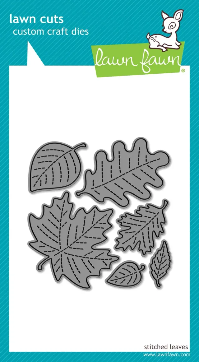 Lawn Fawn Lawn Cuts Stitched Leaves Stanzschablonen 4tlg Herbst