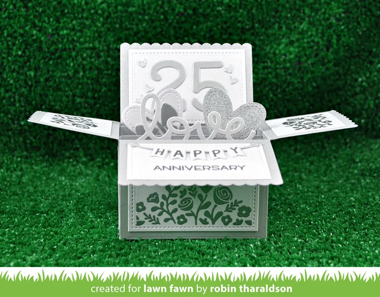 Lawn Fawn Stitched Heart Stackables Stanzen 3 Herzen