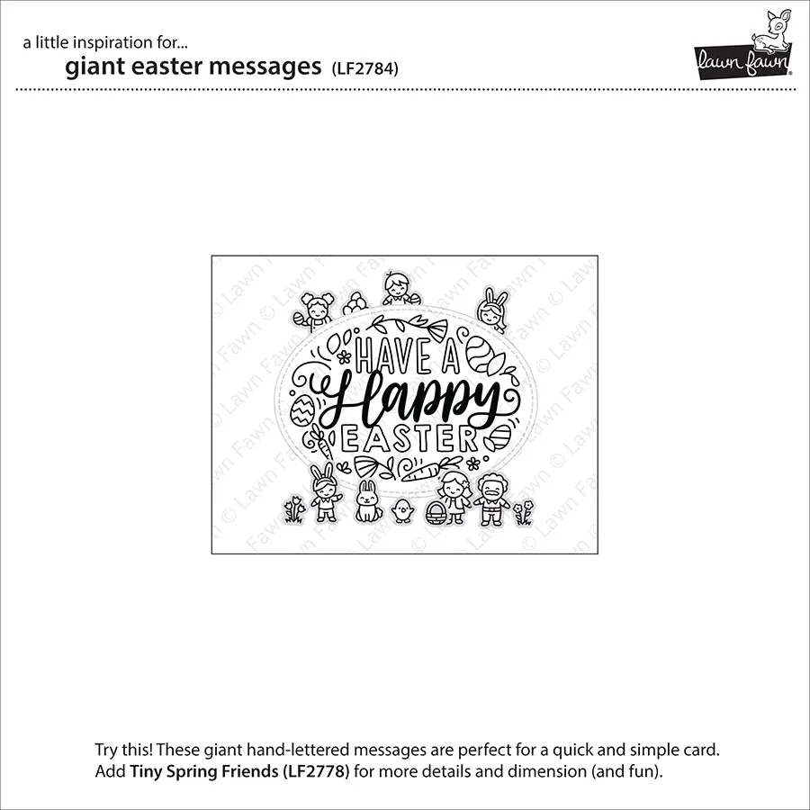 Lawn Fawn Giant Easter Messages Clear Stamps Ostern