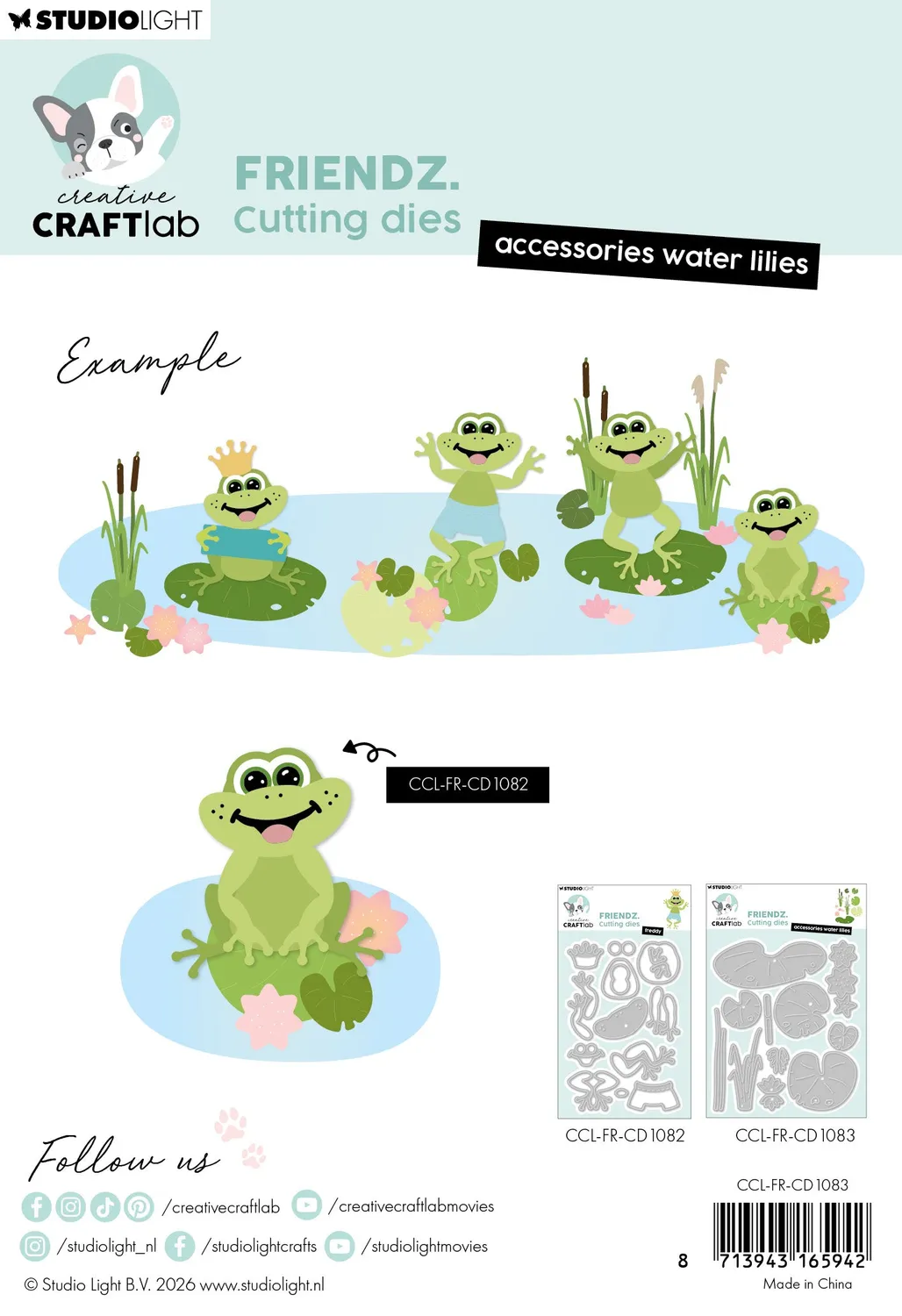 StudioLight Creative Craftlab Friendz Waterlelies Stanzschablone Seerosen