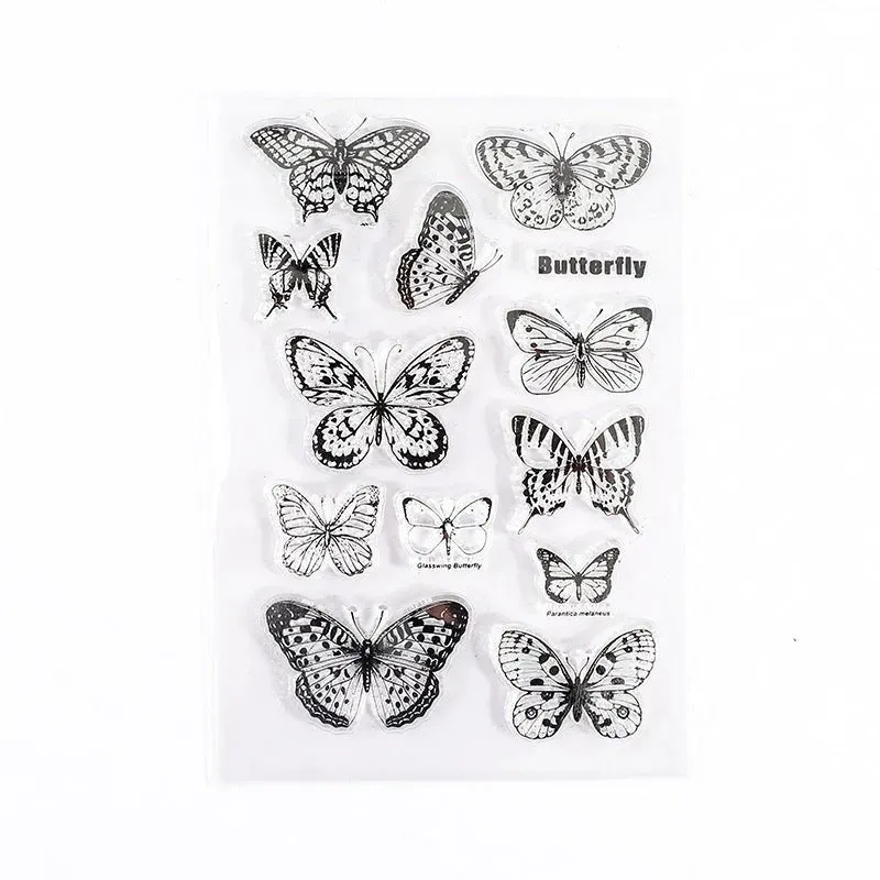 Ieebee Butterfly Diary Silikonstempel Schmetterling transparent