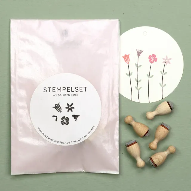 Perlenfischer Wildflowers Stempelset 5-teilig Wildblumen