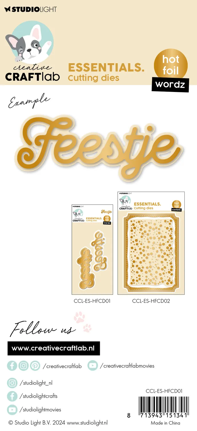 Creative Craftlab Essentials Wordz Hot Foil Platte Schrift