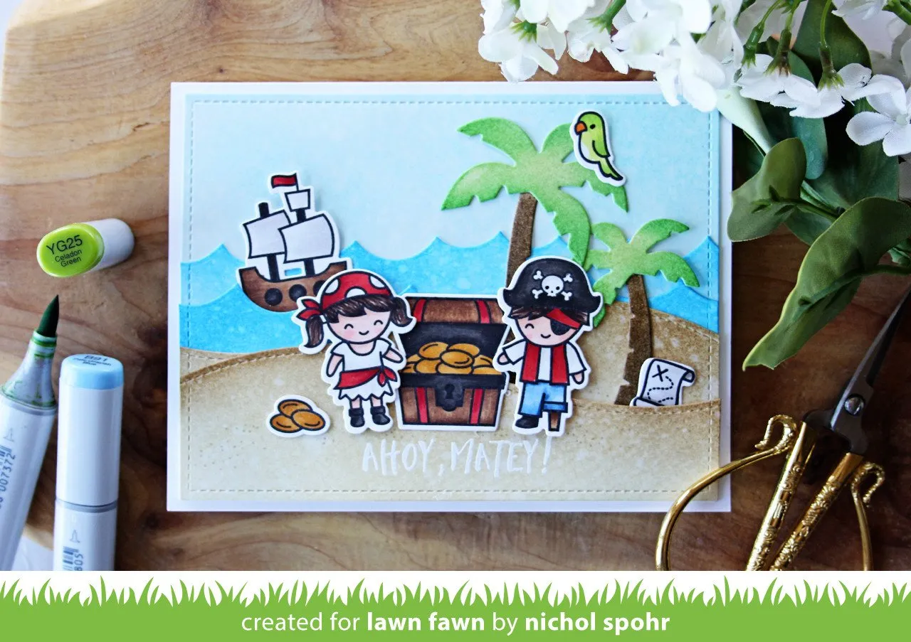 Lawn Fawn Outside In Stitched Rectangle Stackables Stanze 4tlg