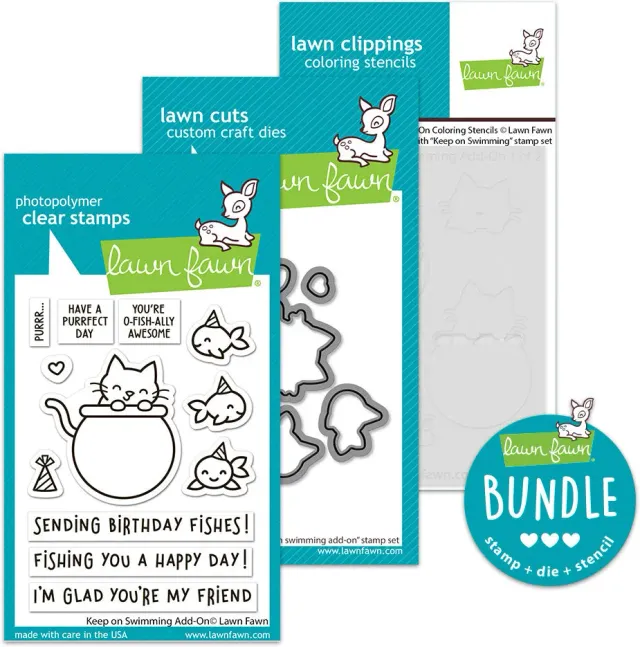 Lawn Fawn Keep On Swimming Add-On Bundle Stempelset