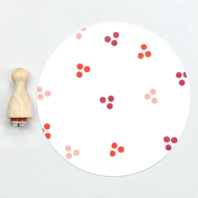 Perlenfischer Three dots Stempel 6x8 mm Muster