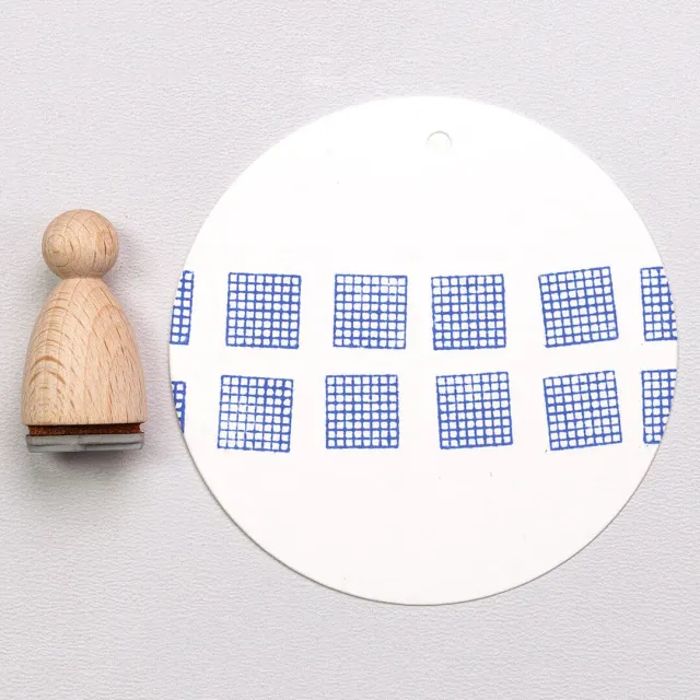 Perlenfischer Quadrat Grid Stempel 11x11 mm Muster