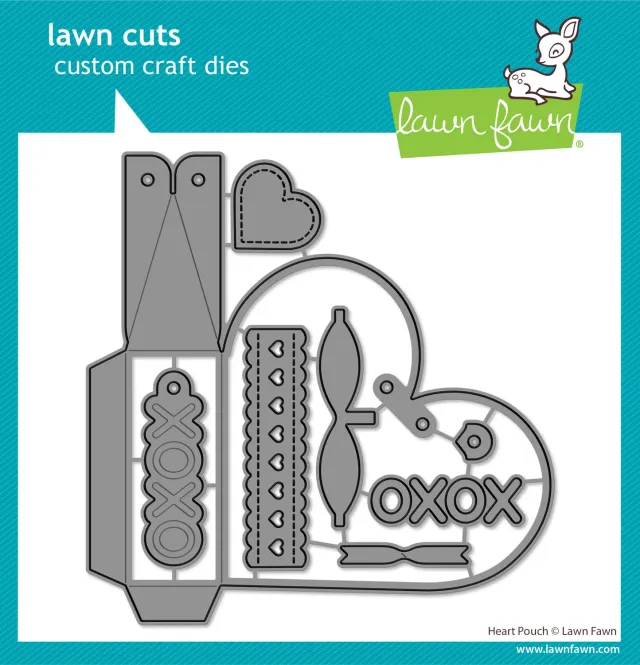 Lawn Fawn Lawn Cuts Heart Pouch Stanzschablonen 8-teilig Herz