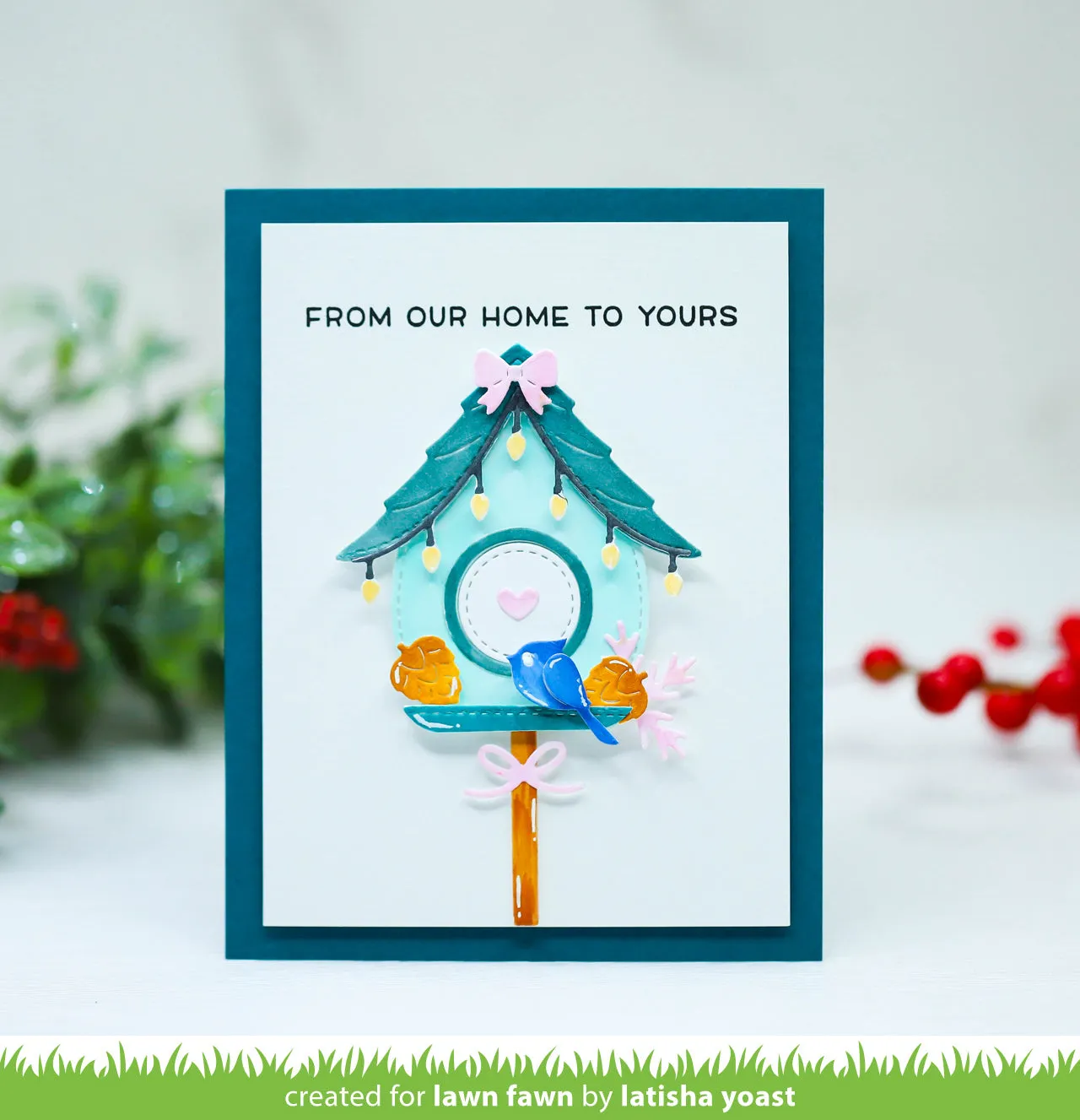 Lawn Fawn Build-A-Birdhouse Christmas Stanzschablone