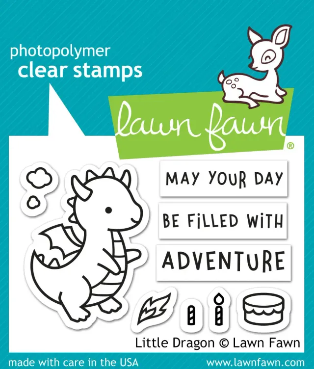 Lawn Fawn Little Dragon Clear Stamps Stempelset Drache