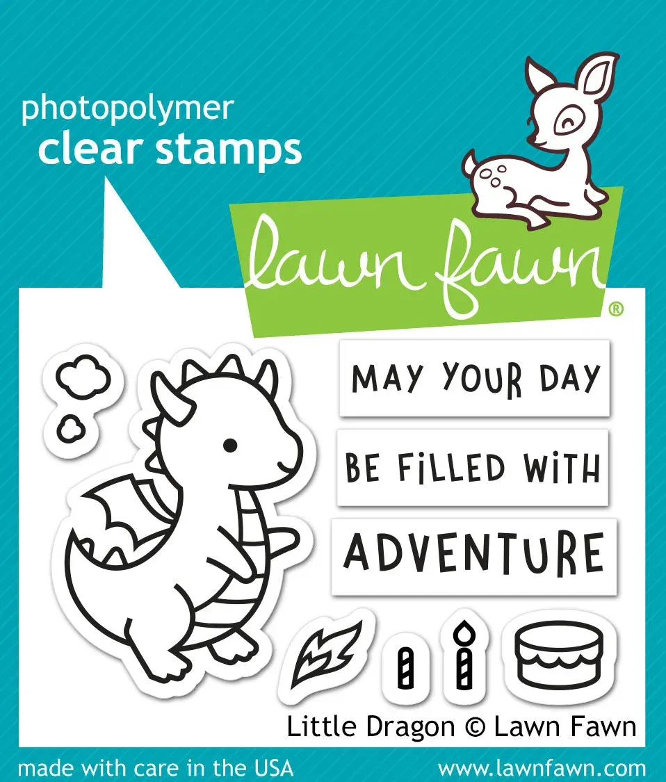 Lawn Fawn Little Dragon Clear Stamps Stempelset Drache