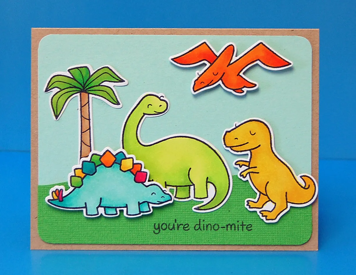 Lawn Fawn Critters from the Past Clear Stamps Dinosaurier