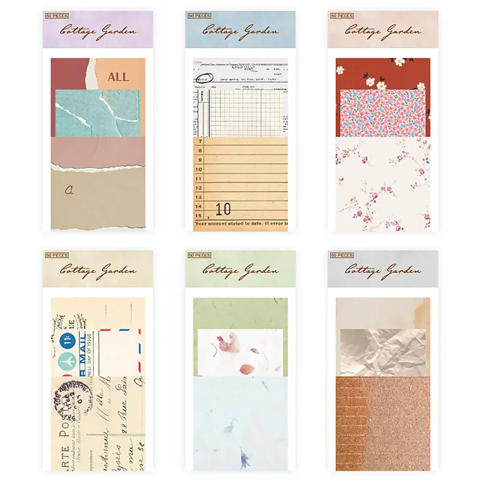 Ieebee Minimalist Deko Papier Flowers & Grass 60 Stück