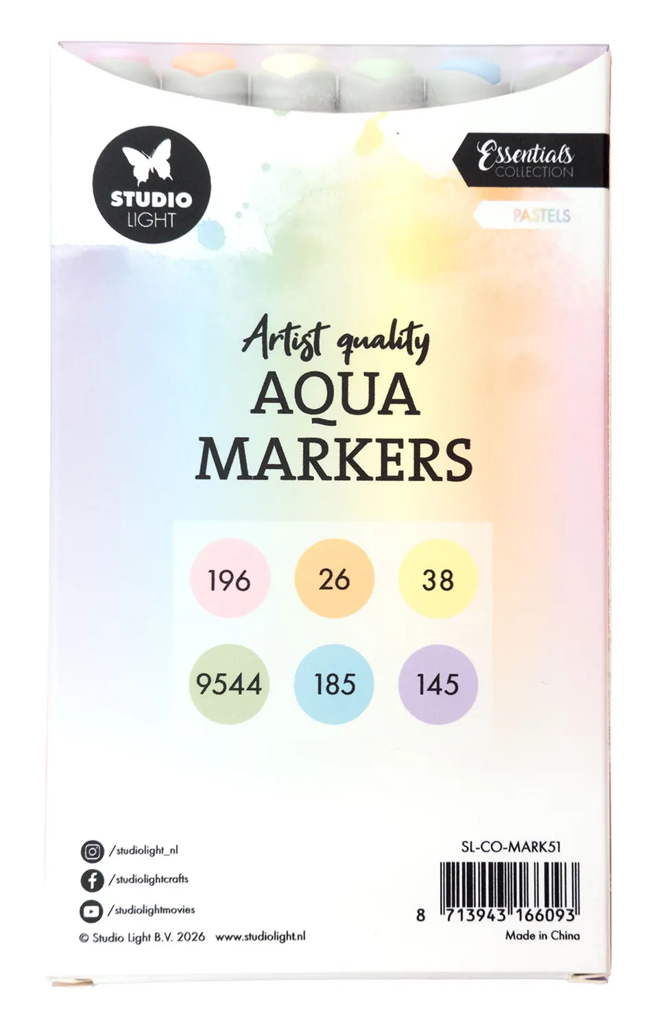 StudioLight Essentials Aqua Marker Pastels 6 Stück Aquarellstifte