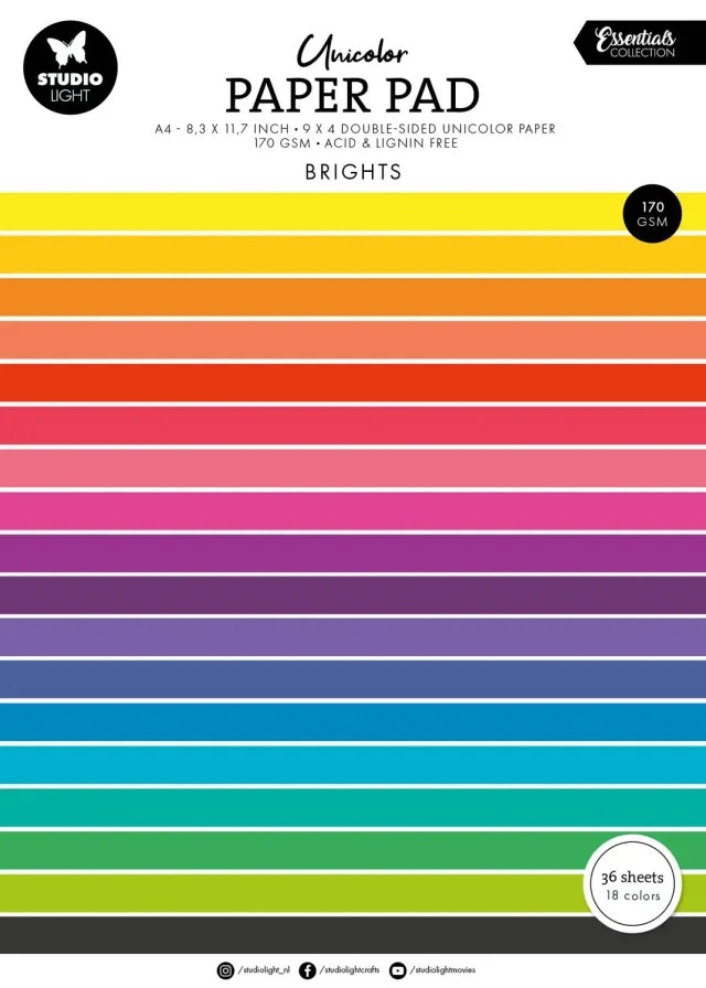 StudioLight Essentials Brights Unicolor Papierblock A4