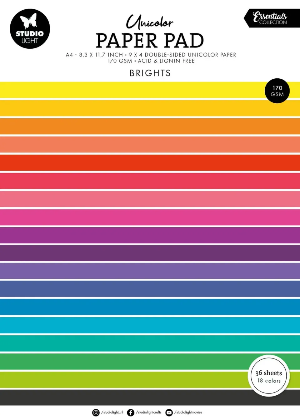 StudioLight Essentials Brights Unicolor Papierblock A4