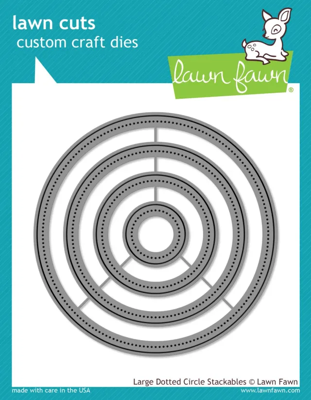 Lawn Fawn Large Dotted Circle Stackables Stanzschablone 4tlg