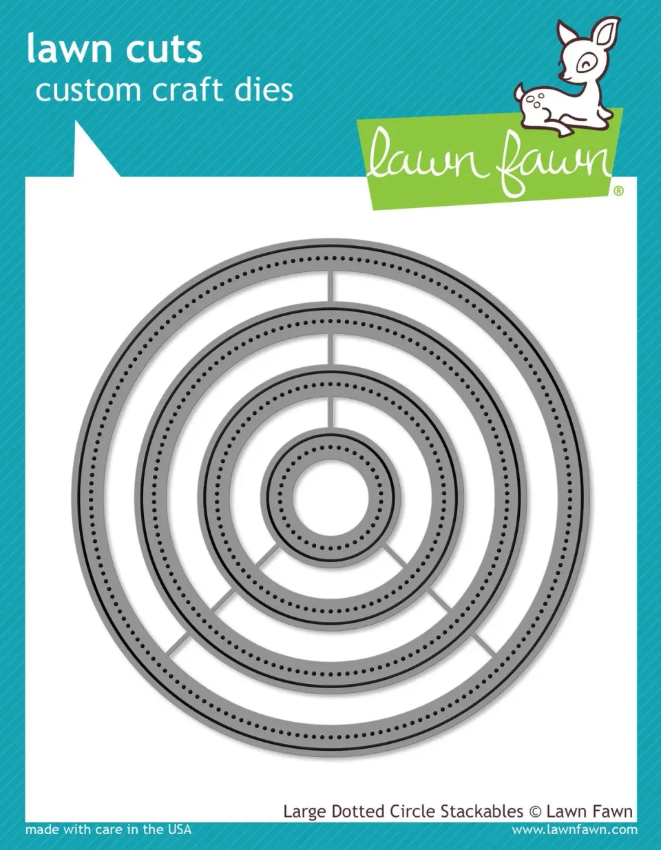 Lawn Fawn Large Dotted Circle Stackables Stanzschablone 4tlg