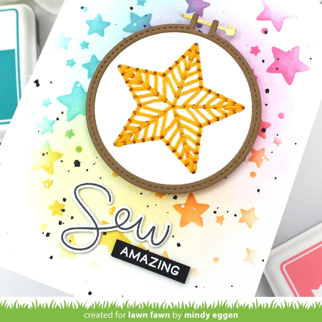 Lawn Fawn Embroidery Hoop Star Add-On Stanze Stern