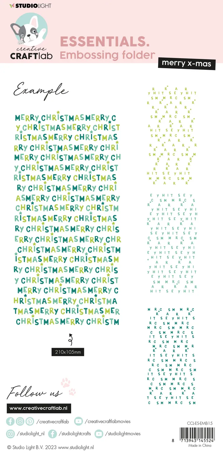 Creative Craftlab Essentials Merry X-mas Prägefolder