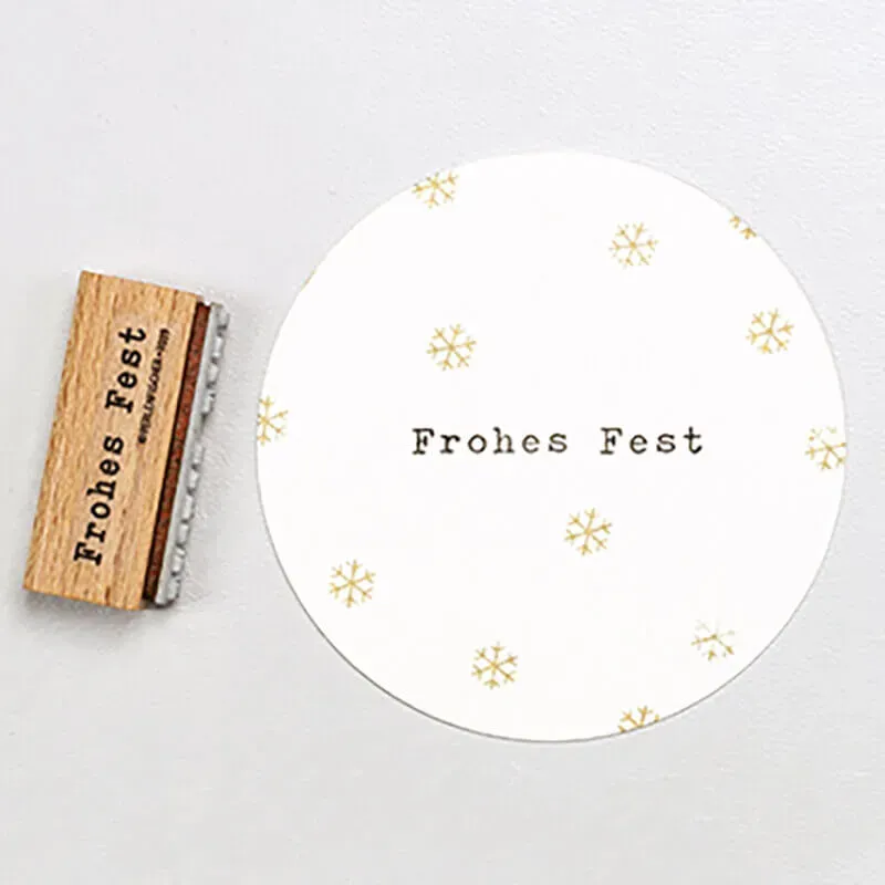 Perlenfischer Frohes Fest Classic Stempel 4x37 mm