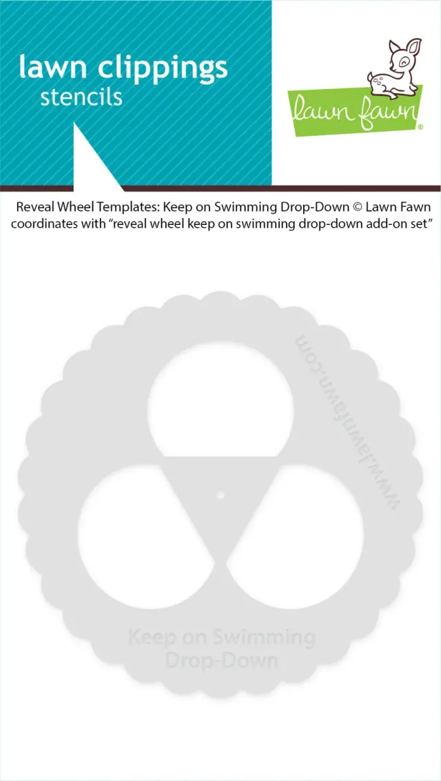 Lawn Fawn Reveal Wheel Keep on Swimming Drop-Down Templates