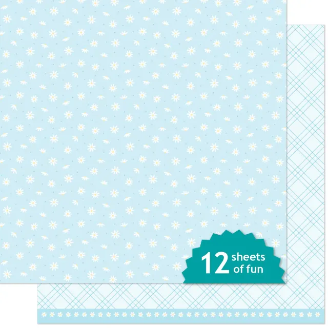 Lawn Fawn Bitsy Blooms Forget-Me-Not Designpapier 30,5x30,5 blau