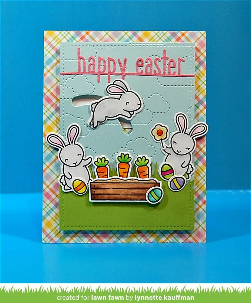 Lawn Fawn Happy Easter Line Border Stanzschablone