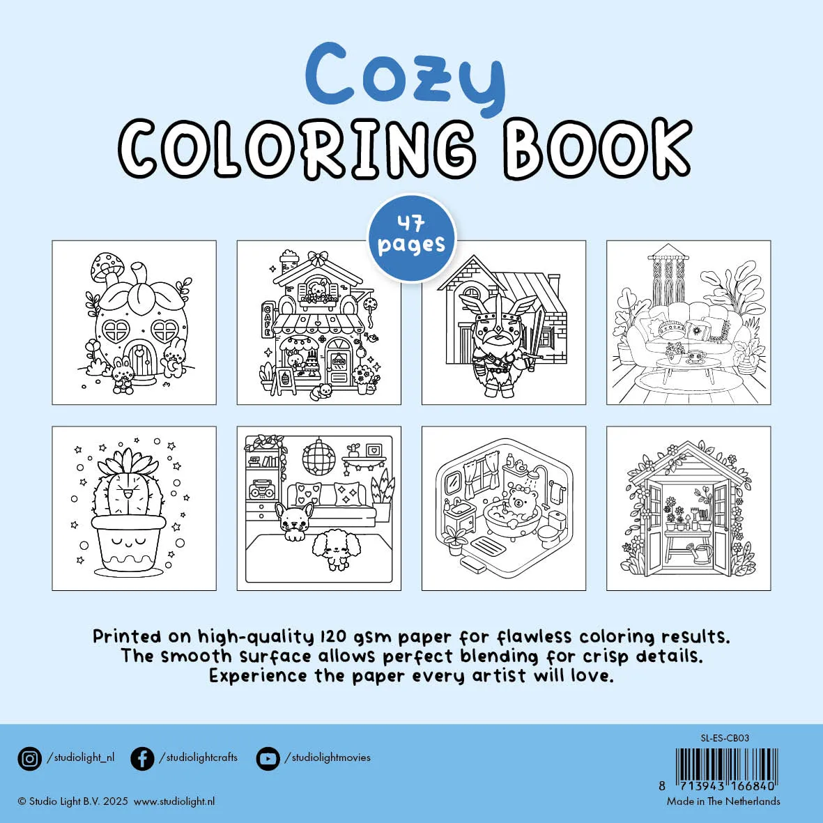 StudioLight Essentials Cozy 03 Malbuch 48 Blatt