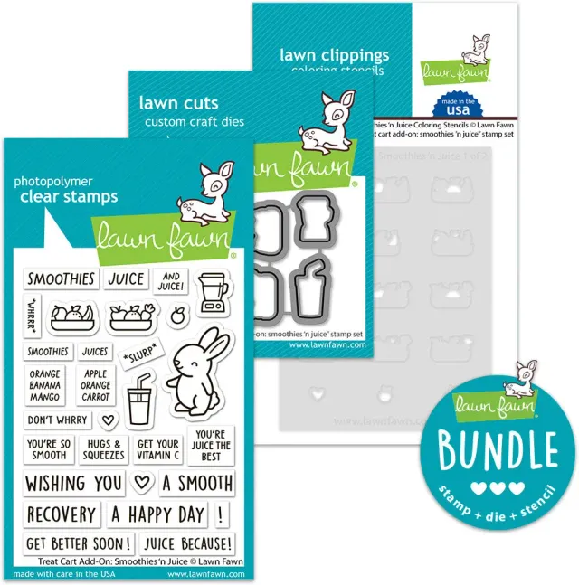 Lawn Fawn Treat Cart Smoothies n Juice Bundle Stempel+Stanzen
