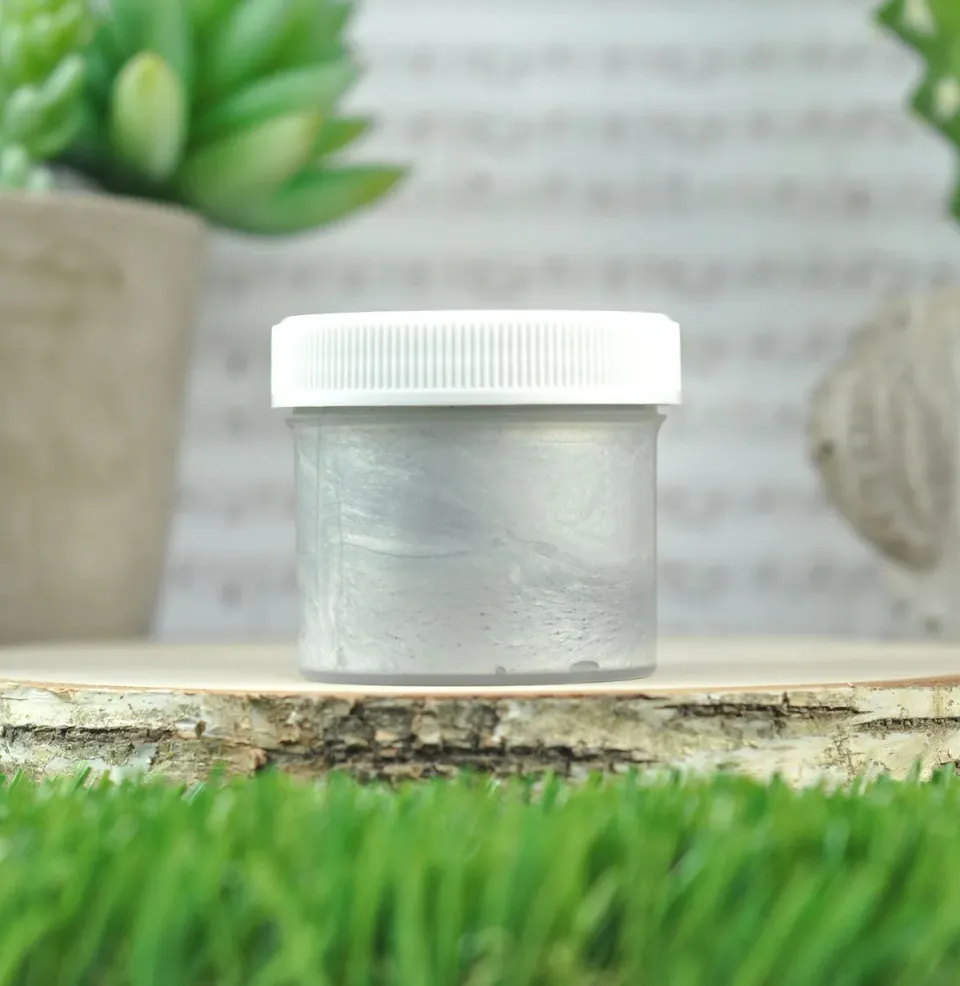 Lawn Fawn Stencil Paste Strukturpaste Silber 2oz