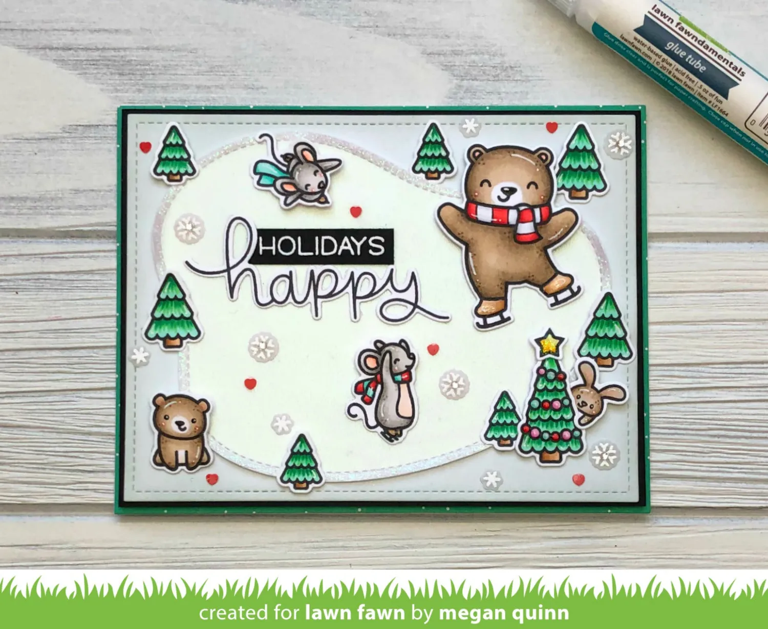 Lawn Fawn Lawn Cuts Stitched Pond Stanzschablone genäht