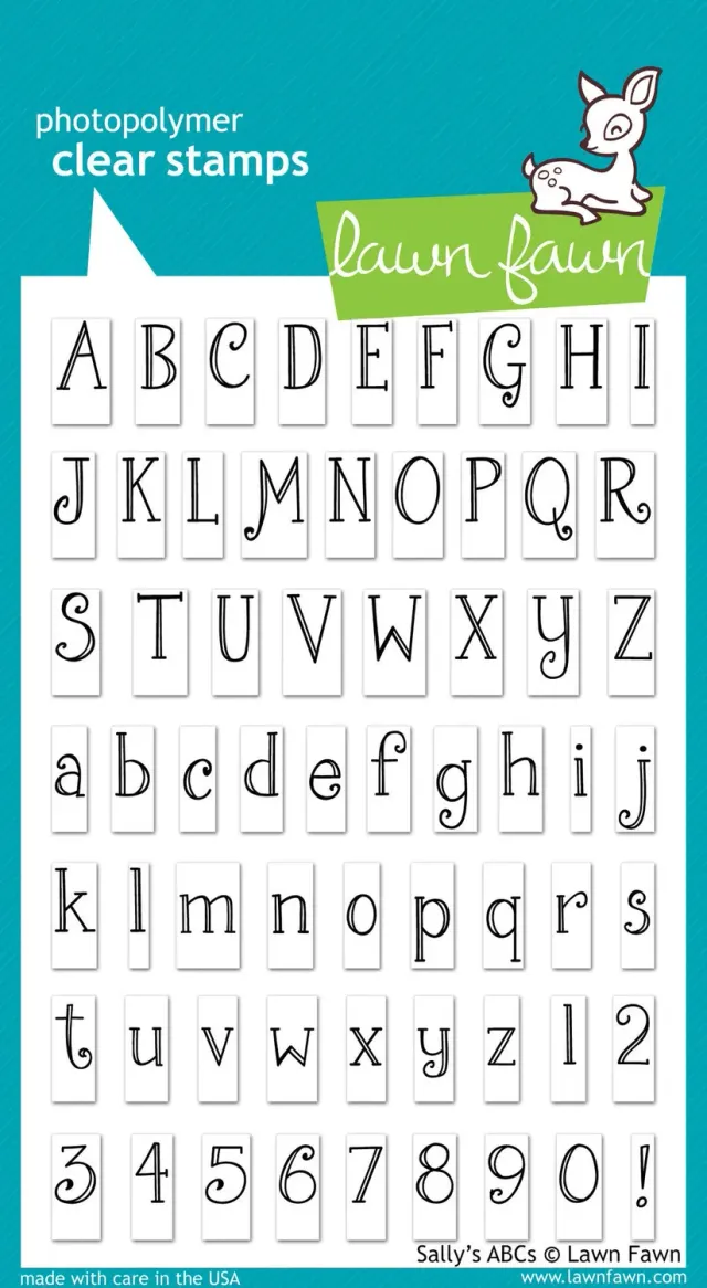 Lawn Fawn Sally's ABCs LF364 Stempelset 63-teilig Alphabet