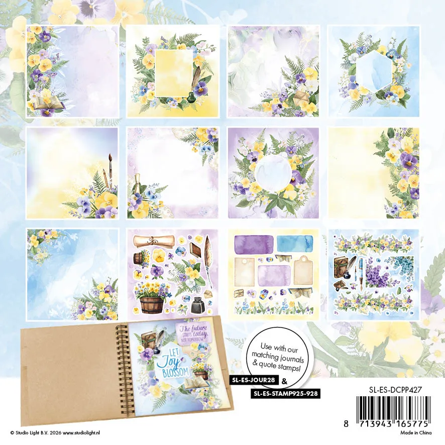 Studio Light Essentials Papierblock Violet Musings 15x15