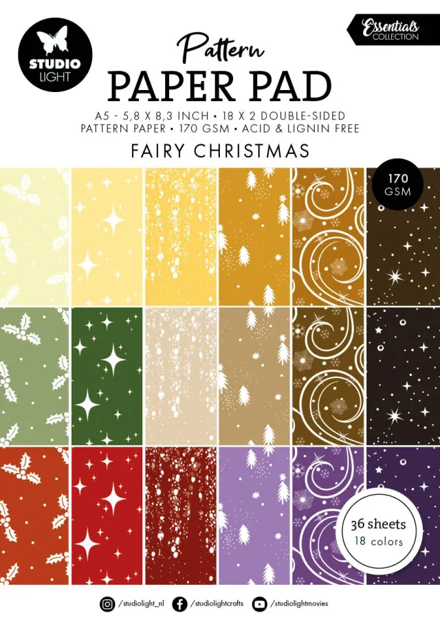 StudioLight Essentials Fairy Christmas Motivpapier 36 Blatt