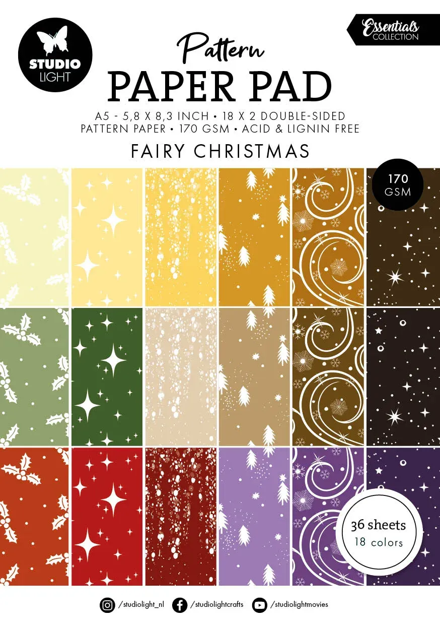 StudioLight Essentials Fairy Christmas Motivpapier 36 Blatt