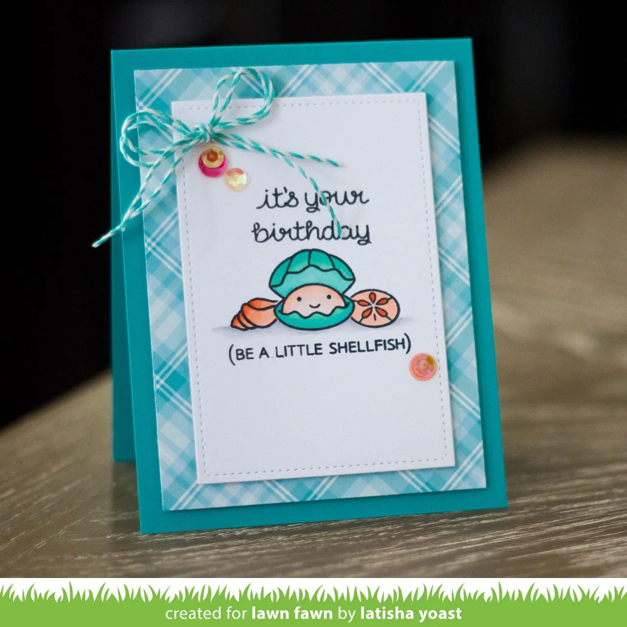 Lawn Fawn Year Six Clear Stamps Geburtstag Muschel Mini